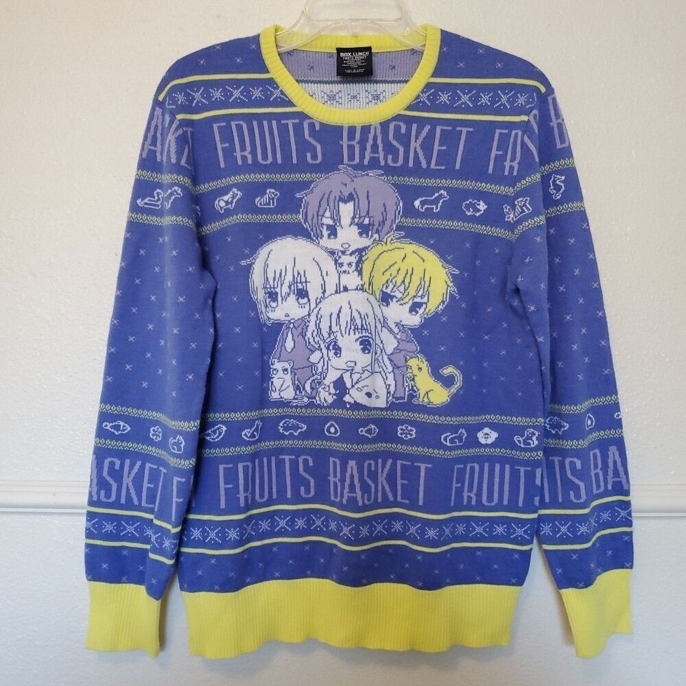 Fruits‎ Basket Large L Ugly Christmas Sweater Blue Anime Manga Boxlunch Acrylic